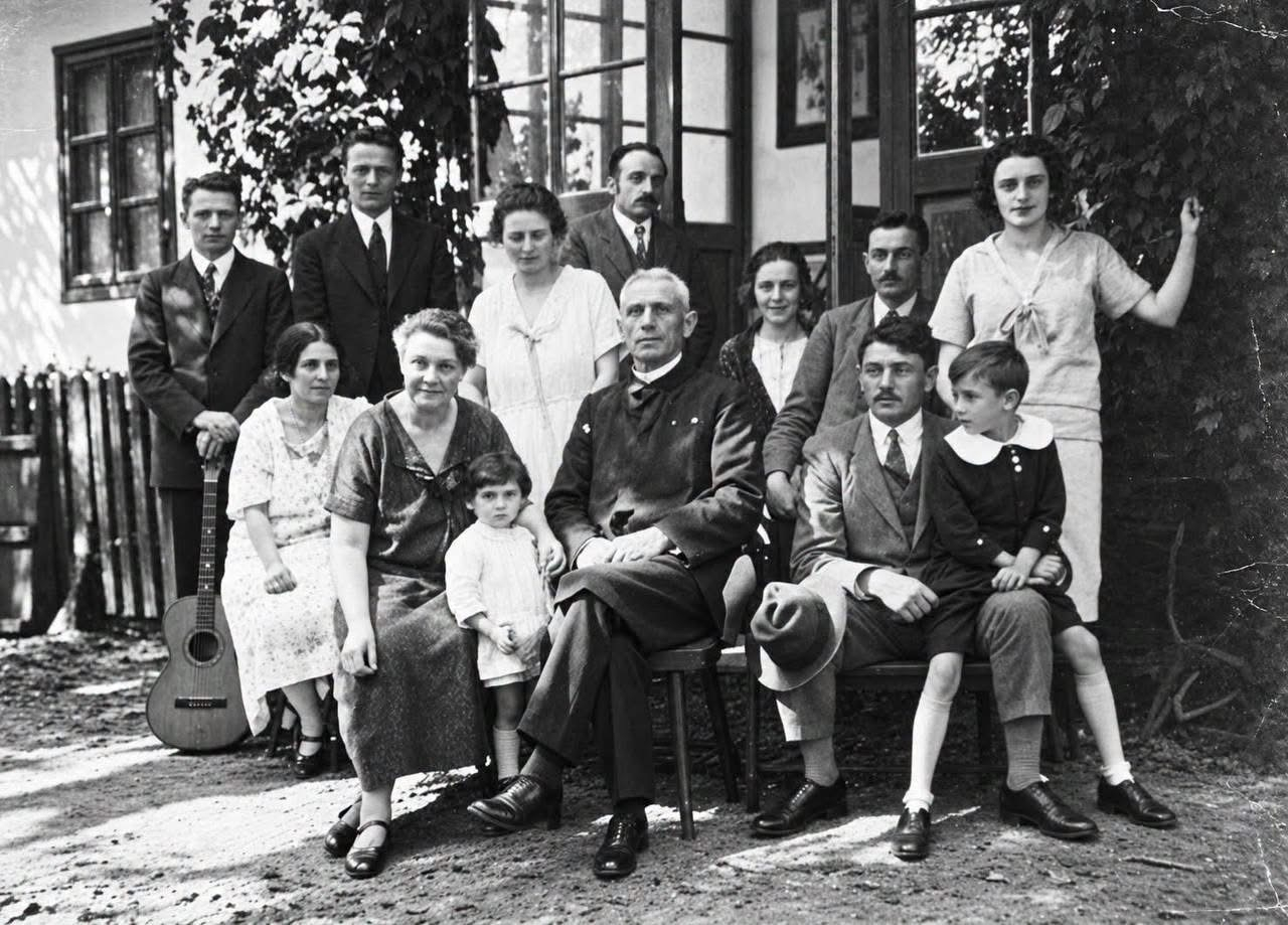 Реклинець 1930-х: унікальне фото священника біля плебанії